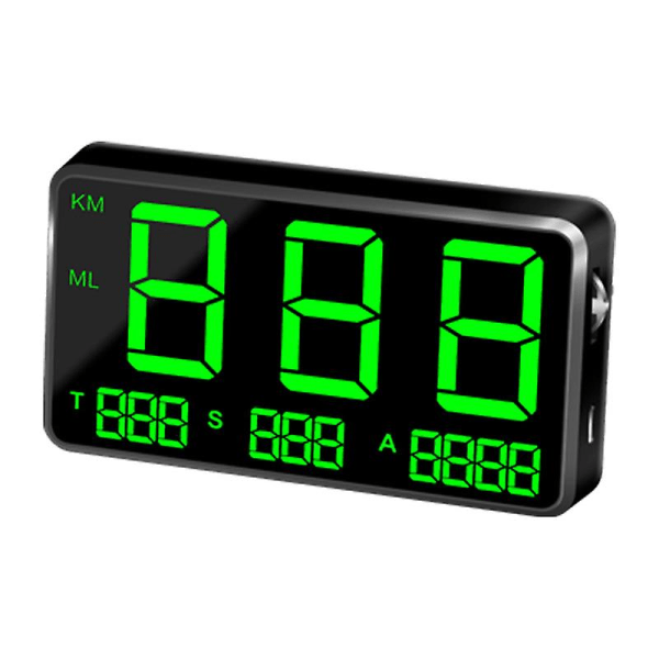 Bil Gps Speedometer Head Up Display Overhastighet Mph/km/t Advarselsalarm