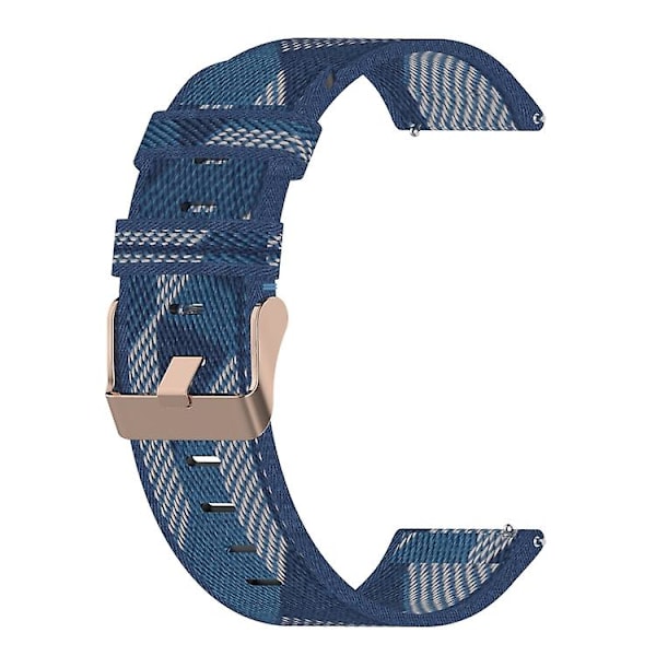 For Garmin Forerunner 55 20mm Nylon Vevd Klokkereim UEK Blue