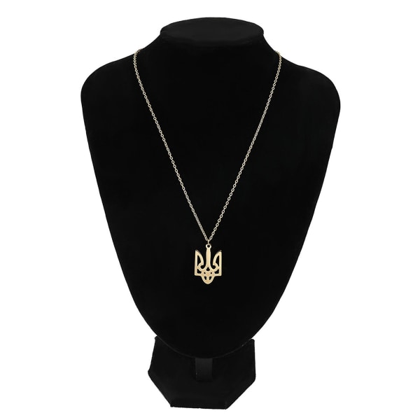 Ukrainan kansallinen tunnus Trident symboli riipus kaulakoru hopea/kulta/ruusukulta Rose gold
