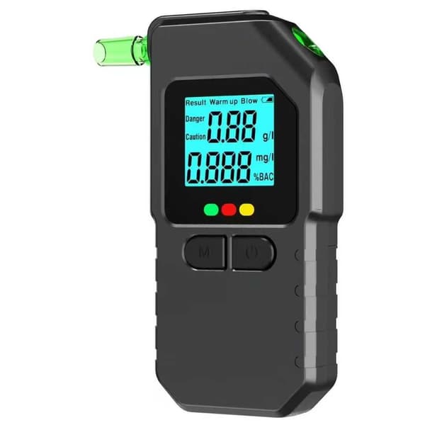 Alkomätare med digital LCD-display, med munstycken