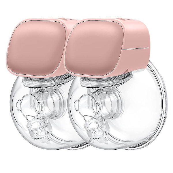 Bärbar dubbel elektrisk bärbar bröstpump, lågt ljud-hands-freegrå grön rosa Pink