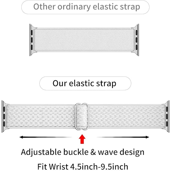 Elastisk Solo Loop-reim kompatibel med Apple Watch-remmer 14 42mm/44mm/45mm