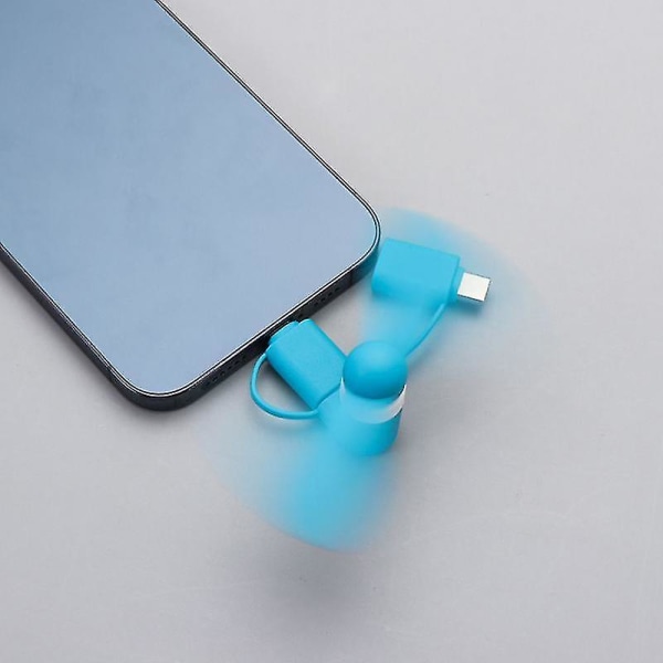 3 in 1 Travel Kannettava matkapuhelin Mini Tuuletin Jäähdytysjäähdytin Android Type-c Micro USB C Ipad Iphone 5 6 6s 7 Plus 8 X Xs orange