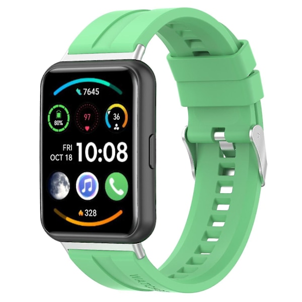 For Huawei Watch Fit 2 Hurtigutløselig Rem i Silikon Sportsarmbånd 20mm Rem Light green, Mint Green C Huawei Watch Fit 2