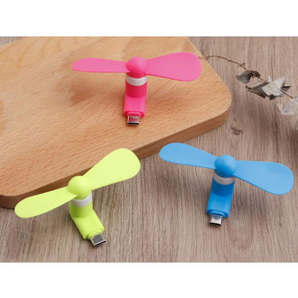 Mini portabel utomhusfläkt USB typ C-port kylfläkt för Android-telefon surfplatta Orange
