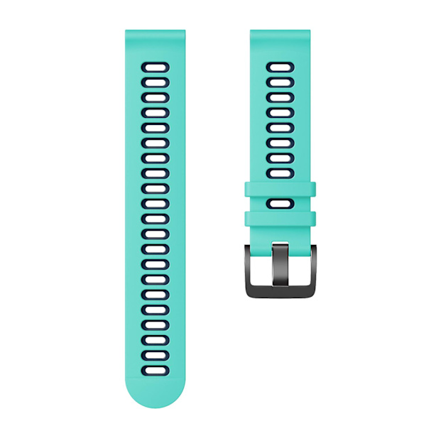 22mm kaksivärinen silikoniranneke Samsung Galaxy Watch3 45mm / Garmin Venu 3 -rannekkeelle Teal Green Blue
