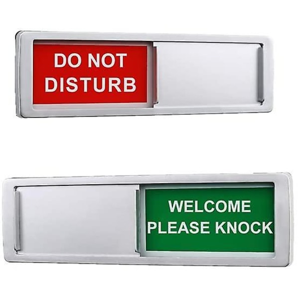 Åpen lukket skilt, åpne skilt personvern skyvedør skilt indikator Silver-do not disturb sign
