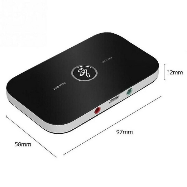 2 i 1 ljudadapter Bluetooth sändare och mottagare Trådlös A2dp Bluetooth bärbar ljudspelare