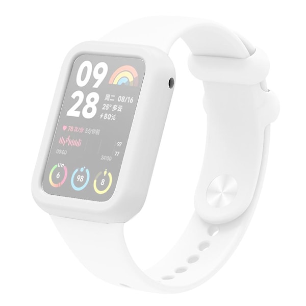 Pehmeä silikonikotelo Xiaomi Smart Band 8 Prolle, iskunkestävä älykellokehyskansi White