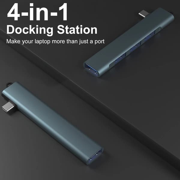 Sovitin - USB-keskitin Multiport, sivu 4-in-1 langaton USB 3.0 telakointiasema (harmaa)