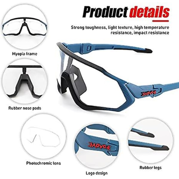 Pyöräilylasit Miesten Photochromic Aurinkolasit Naiset Mtb Maastopyörä Polkupyörä color 7