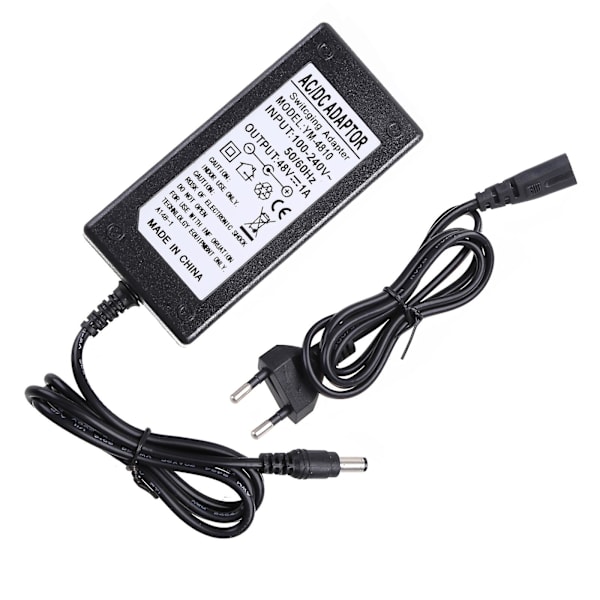 48v för DC/AC-adapterströmbrytare nätadapter 5.5x2.1-2.5 kontakt Transformator 1A