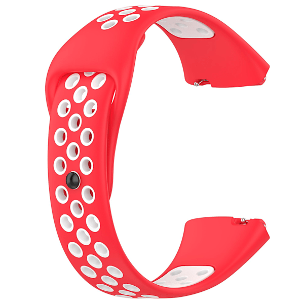 For Xiaomi Redmi Watch 3 Lite / Watch 3 Active Bicolor Watch Bands Silikone Hurtigudløselig Udskiftningsurrem Red White