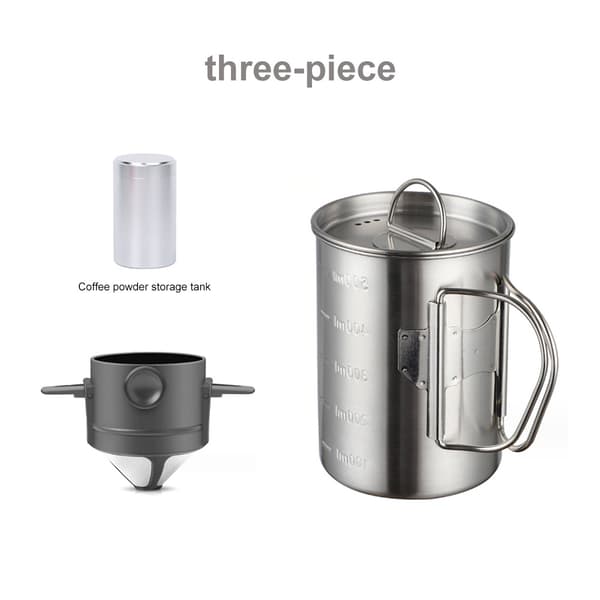 Rese Pour Over Kaffebryggare Set, Med Pulverförvaringstank, Pp Drip, Vikbar Kaffekopp
