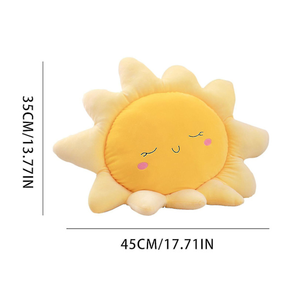 Skyer, solpute dun bomullsplysjpute Sunshine Pillow