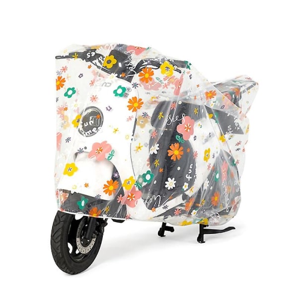 Regntæt dæksel til motorcykel scooter Tykker dæksel Protector Sleeve Shelter L Sun flower