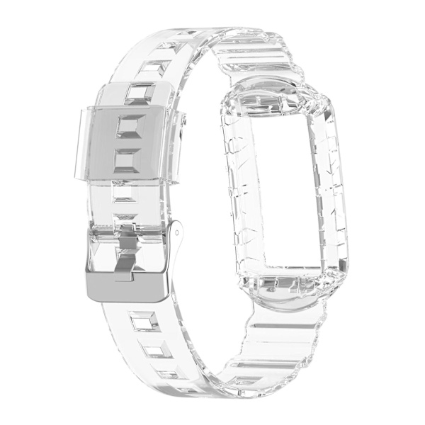 Silikon One Body Armor klockarmband för Fitbit Charge 4 Transparent