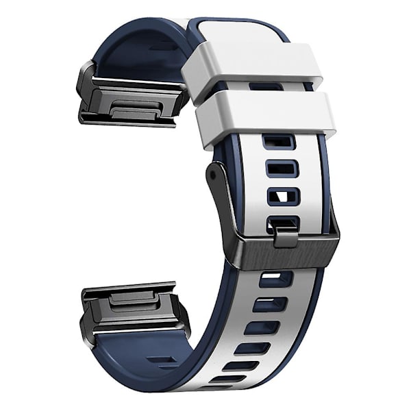 Til Garmin Tactix 7 Pro/Tactix Delta Udskiftningsarmbånd Hurtigudløsning Dual-farve Blød Silikone Sport Urrem White    Blue
