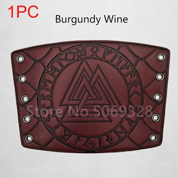 1 st Cosplay-rekvisita Faux Läder Bracer Viking Kostym Spets Arm Armor Manschett Cross String Steampunk Medeltida Gauntlet Armband Red
