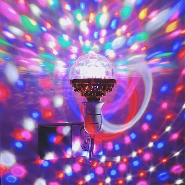 Mini Diskolys Disko Romantisk Magisk Krystallkule Lampe Scenelys