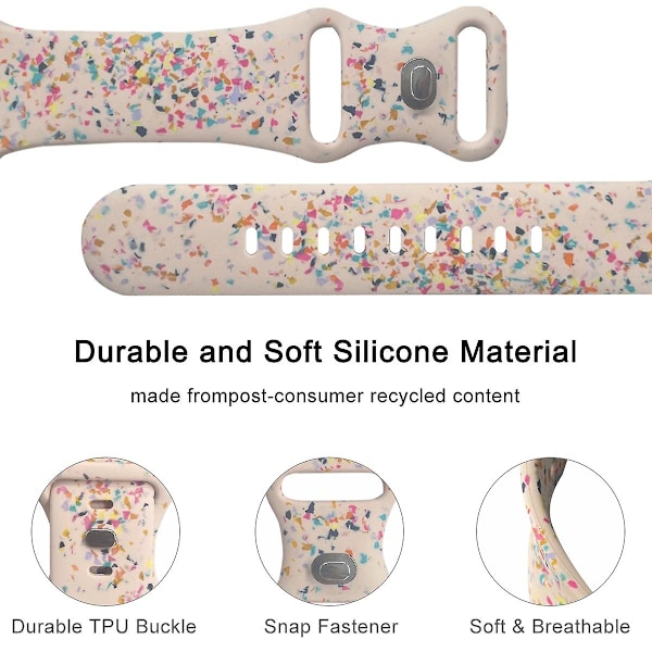 Urrem til Apple Watch Series 9 8 7 41mm/SE (2023) SE (2022) 6 5 4 SE 40mm/3 2 1 38mm, 8-spænde Pink B Apple Watch Series 9 4