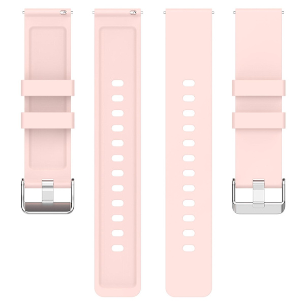 Silikonarmband för Garmin Venu/Venu 2 Plus/Venu Sq/Venu Sq 2, 20 mm klockarmband med spänne i rostfritt stål Light Pink