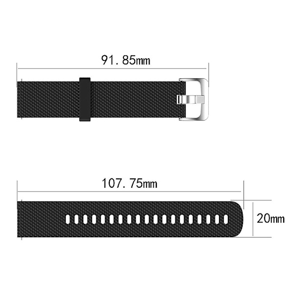 För Vivoactive 3/for HR Watch Soft Loop Strap Armband Svetttätt handledsband Black