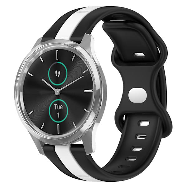 Silikoneurrem til Garminmove Luxe Black White