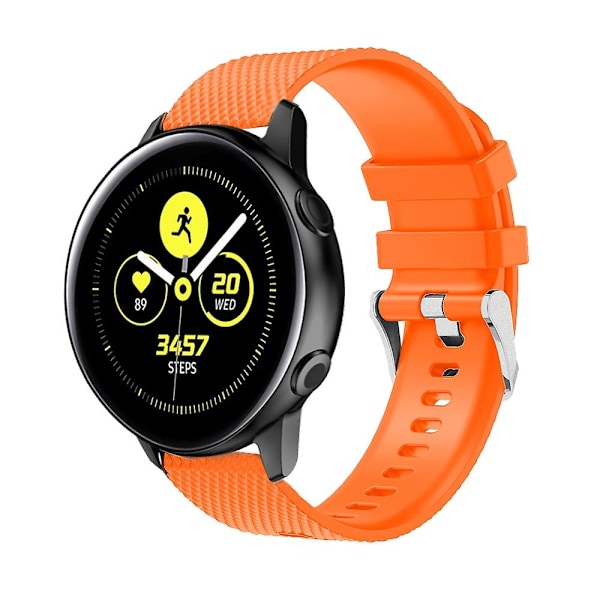 20mm hiekkapuhallettu solki silikoninen urheilukellohihna Samsung Galaxy Watch Active -kellolle Orange C Samsung Galaxy Watch A