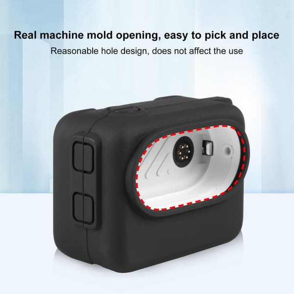 Silikonbeskyttelsesdeksel - For Insta360 Go 3, med linsedeksel og stropp (blå)