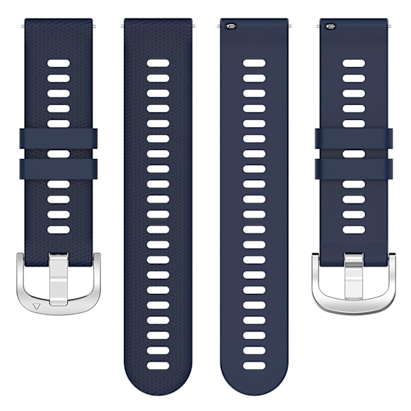 Garmin Forerunner 265 -silikoniranneke 22 mm, ristiraita, pehmeä urheiluranneke Midnight Blue