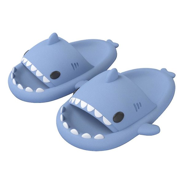 Shark tøfler Shark Cloud tøfler Cloud Shark Slides Søte haitøfler for kvinner Anti-skli Nyhet Åpen tå sklier Yellow 38-39