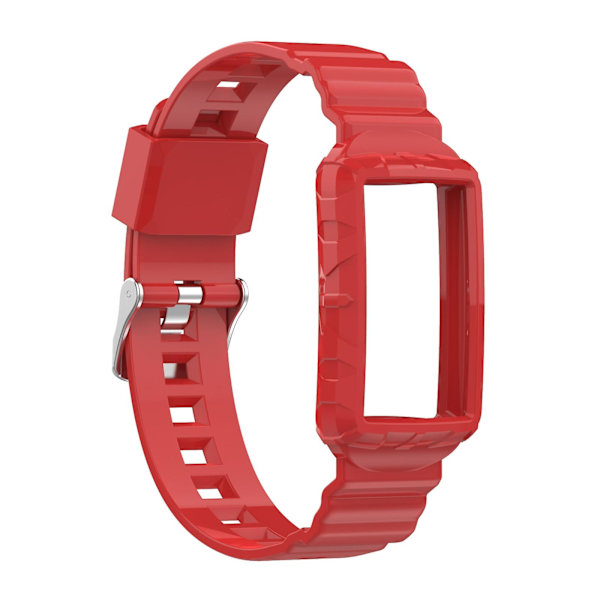 Silikon One Body Armor klockarmband för Fitbit Charge 4 Red