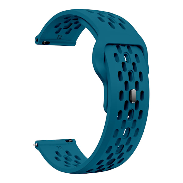 För Garmin vivoactive 5 / Venu 2 Plus Silikonklockarmband 20mm Hålig Justerbar Rem Cyan
