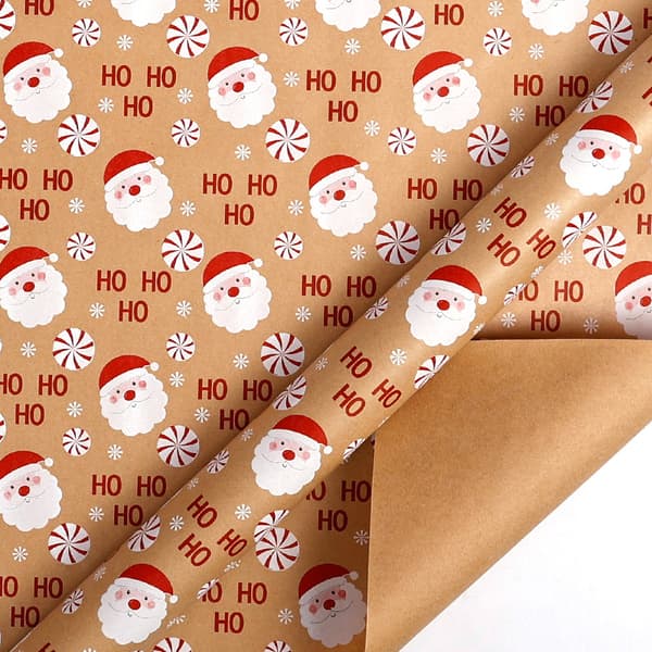 Presentpappersrulle - Julklappspapper Kraftpappersark, 43 Cm X 3M (10)