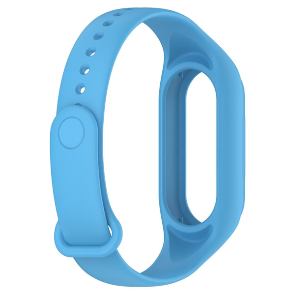 For Xiaomi Smart Band 8 udskiftning silikone urrem integrere armbånd med etui Azure, Sky Blue N Xiaomi Smart Band 8
