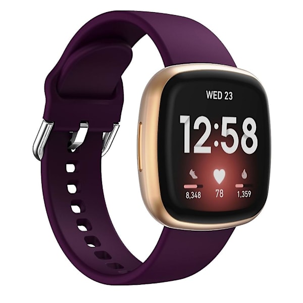 Til Fitbit Versa 3 silikone urrem Purple