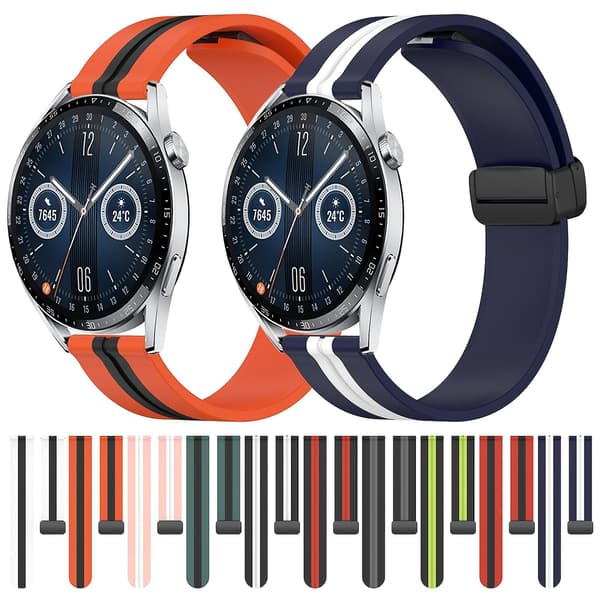 Silikoneurrem til Huawei Watch GT3 46mm Red Black