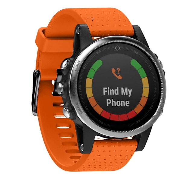 KLB-YDGJ-001 Garmin Fenix 7S / Fenix 7S Pro -kellohihna 20 mm, pistekuvioitu silikoniranneke Orange