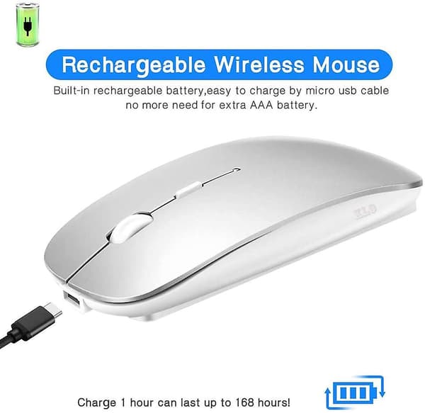 Langaton Bluetooth-hiiri Macbook Prolle Silver