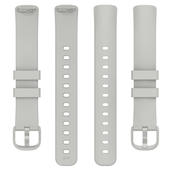 For Fitbit Inspire 3 Solid Silikon Watch Band Pin Buckle Wrist Strap Replacement, Størrelse: L Grey, Rock Grey J Fitbit Inspire 3