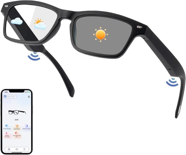 Smarte briller Ky01, Bluetooth Audio Ai-oversættelse, polariserede solbrilleglas