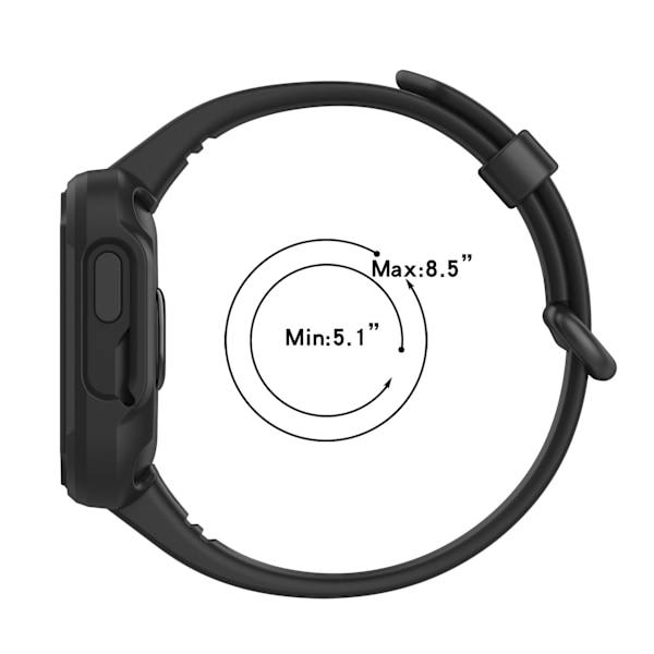 Passer til Redmi 1/Mi Watch Lite/Redmi 2/Mi Watch2 Lite Monokrom Silikon Integreret Urrem Grey