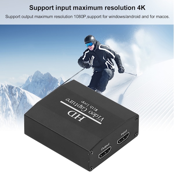 1080P 4K Hd Video Capture Card Acquisition To Usb 2.0 För Spelinspelning Live Sändning Tv