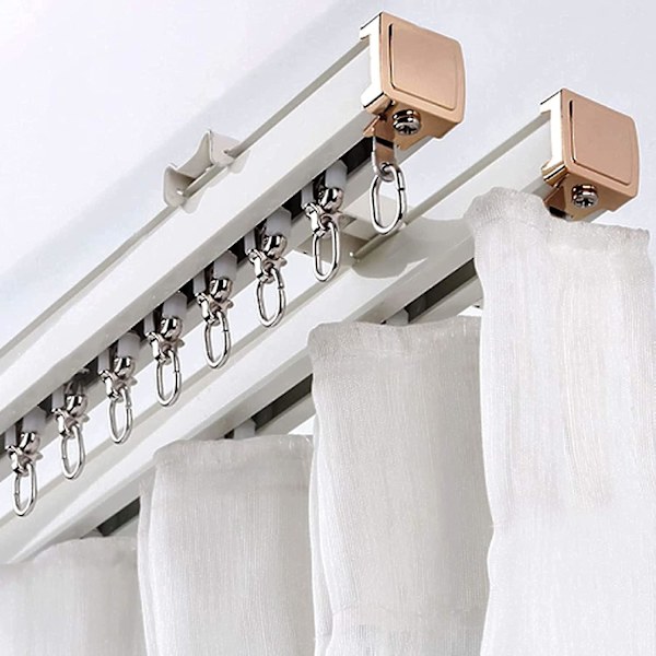 20 stk Curtain Track Rollers, Track Rollers, Curtain Rod Rollers Sliders, Silent Pulley, Window Curtain Track Double Track Roller