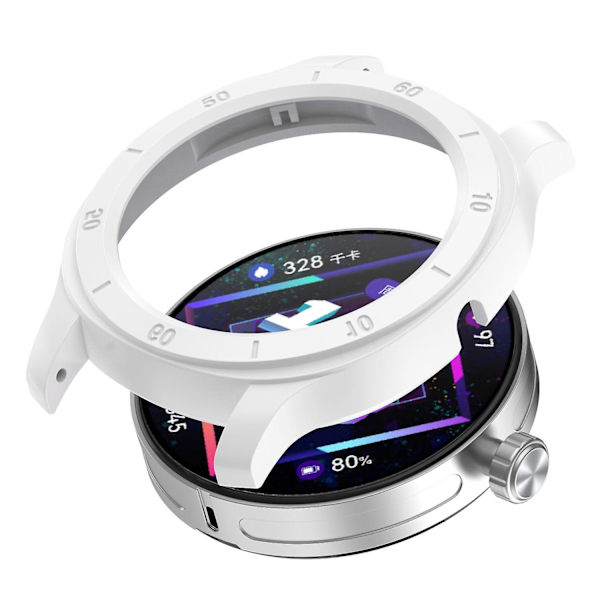 For Huawei Watch GT Cyber Anti-drop Hard Watch Case Hollow Watch Protective Cover for 22mm Lug Strap White B Huawei Watch GT Cyber