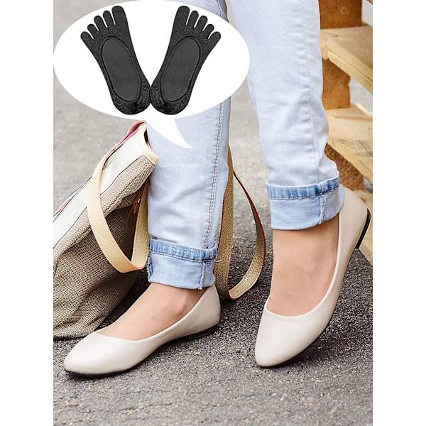 6 Par Sommertå Sokker Dame Fem Finger Sokker Low Cut No Show Toe Sokker