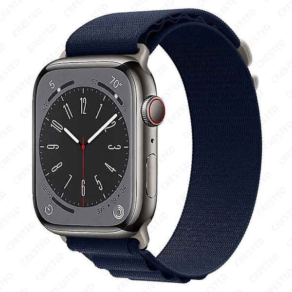 Alpine Loop Band til Apple Watch Rem 49mm 44mm 40mm 45mm 41mm 42mm 38mm 38 40 44 45 Mm Armbånd Iwatch Ultra Series 7 6 3 Se 8 42 44 45 49mm mid-blue