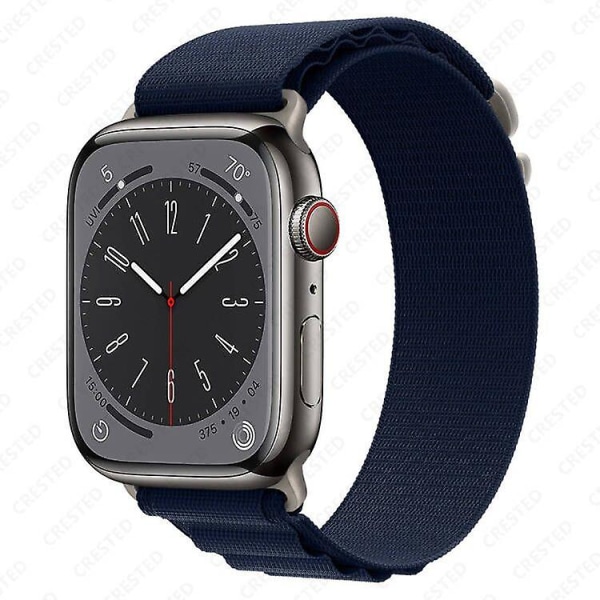 Alpine Loop Rannekoru Apple Watch Ranneke 49mm 44mm 40mm 45mm 41mm 42mm 38mm 38 40 44 45mm Rannekoru Iwatch Ultra Series 7 6 3 Se 8 38 40 41mm mid-blue