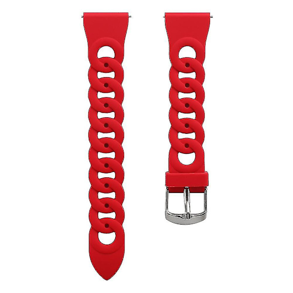 Til Garmin Venu 2 Plus/Samsung Galaxy Watch4 Watch Band 20mm Circle Design Udskiftningsrem Red, Red E Samsung Galaxy Watch A